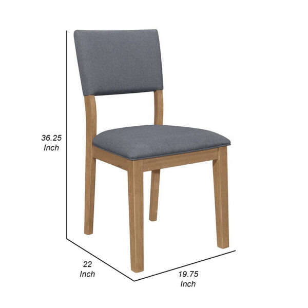 Alia 22 Inch Dining Chair, Set of 2, Fabric Cushioned, Asian Hardwood