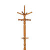 Traditional Wooden Coat Rack With Spining Top, Brown