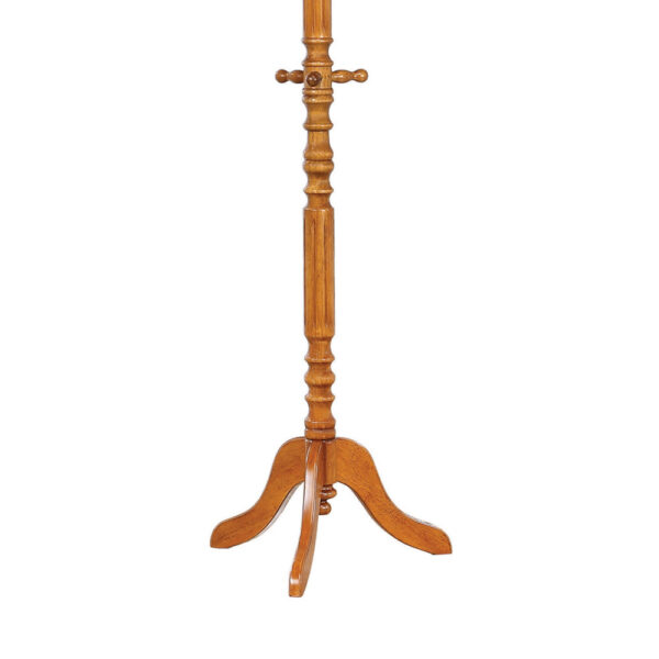 Traditional Wooden Coat Rack With Spining Top, Brown