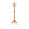 Traditional Wooden Coat Rack With Spining Top, Brown