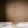 Traditional Wooden Coat Rack With Spining Top, Brown