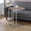 Vogue Side Table, Weathered Oak & Chrome
