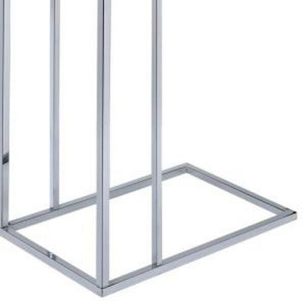 Vogue Side Table, Weathered Oak & Chrome