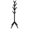 Margo Coat Rack, 8 Hooks and Tree Inspired Design, Black Solid wood