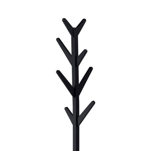 Margo Coat Rack, 8 Hooks and Tree Inspired Design, Black Solid wood