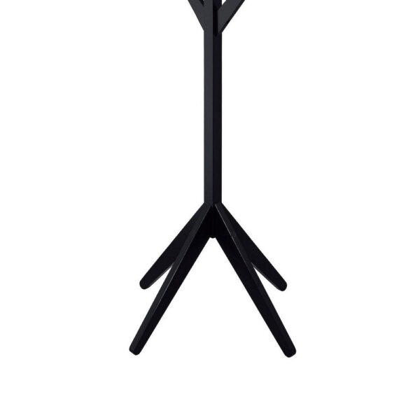 Margo Coat Rack, 8 Hooks and Tree Inspired Design, Black Solid wood