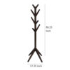 Margo Coat Rack, 8 Hooks and Tree Inspired Design, Brown Solid wood