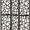 Intricate Mosaic Cutouts Folding Screen, Black