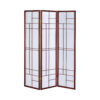 Classic 3 Panel Wooden Folding Screen, Brown