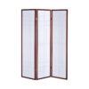 Classic 3 Panel Wooden Folding Screen, Brown