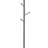 Free Standing Wooden Coat Rack with Six Hooks and Tripod Base, Gray