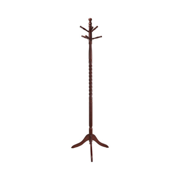 Traditional Style Coat Rack, Merlot Brown
