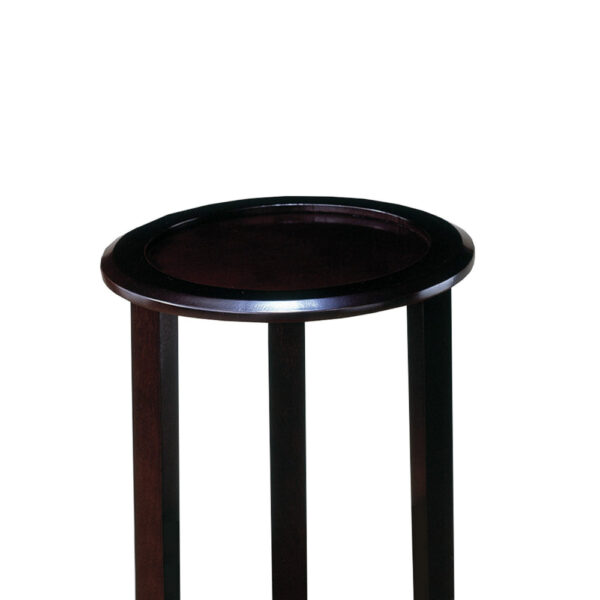 Elegant Plant Stand With Round Top, Brown