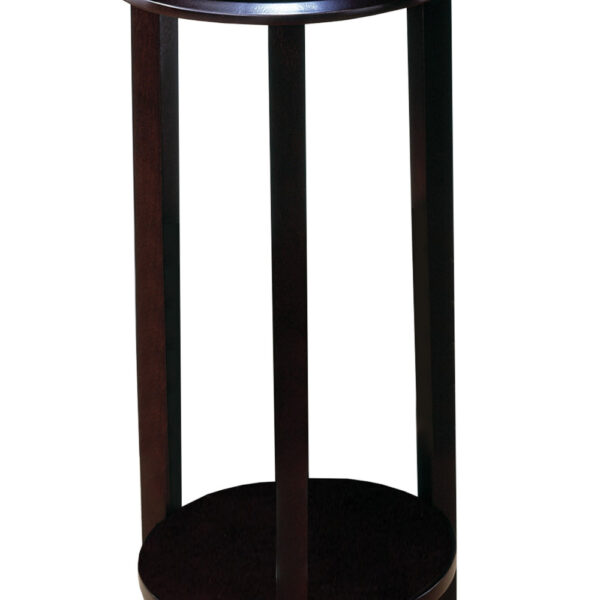 Elegant Plant Stand With Round Top, Brown