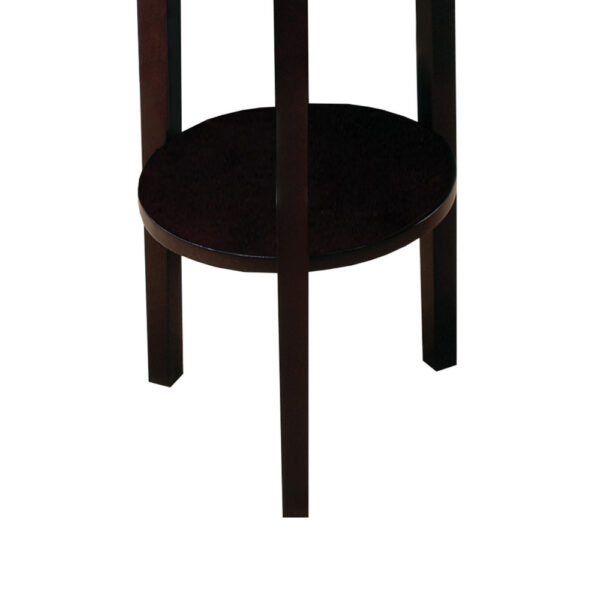 Elegant Plant Stand With Round Top, Brown