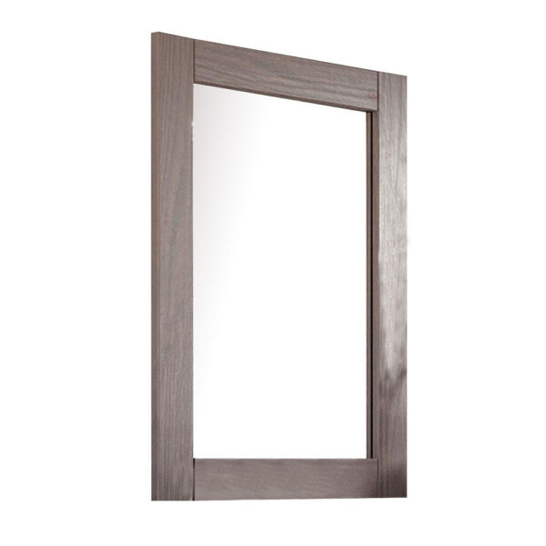 Stav Dresser Mirror with Rectangular Frame, Gray Brazilian Pine Wood