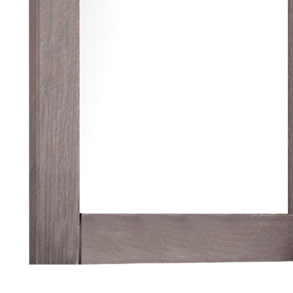 Stav Dresser Mirror with Rectangular Frame, Gray Brazilian Pine Wood