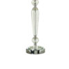 24 Inch Table Lamp Set of 2 with Glass Stands, Metal Base, Clear Finish