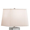 26 Inch Table Lamp, Empire Shade, Crystal Glass Stand, Clear Finish