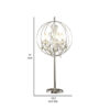 Shine 31 Inch Table Lamp, Chandelier Style, Crystal and Metal, Chrome