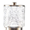 Siri 19 Inch Table Lamp with LED Glass Shade, Metal Base, Nickel Finish