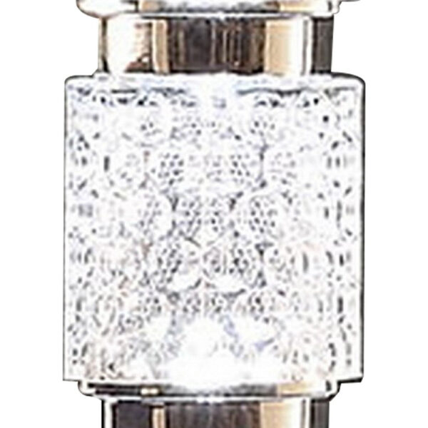 Siri 19 Inch Table Lamp with LED Glass Shade, Metal Base, Nickel Finish