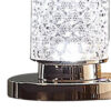 Siri 19 Inch Table Lamp with LED Glass Shade, Metal Base, Nickel Finish