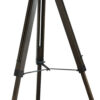55 Inch Floor Lamp with Tripod Legs, Spotlight Design, Wood, Black Finish