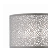 27 Inch Table Lamp with Metal and Fabric Shade, Sleek Chrome Finish