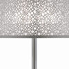 27 Inch Table Lamp with Metal and Fabric Shade, Sleek Chrome Finish