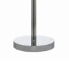 27 Inch Table Lamp with Metal and Fabric Shade, Sleek Chrome Finish