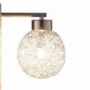 Fern 31 Inch Table Lamp with 3 Orb Shades, Metal, Sand Chrome Finish