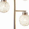 Fern 31 Inch Table Lamp with 3 Orb Shades, Metal, Sand Chrome Finish