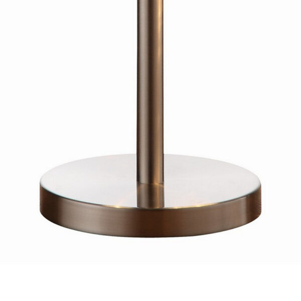 Fern 31 Inch Table Lamp with 3 Orb Shades, Metal, Sand Chrome Finish