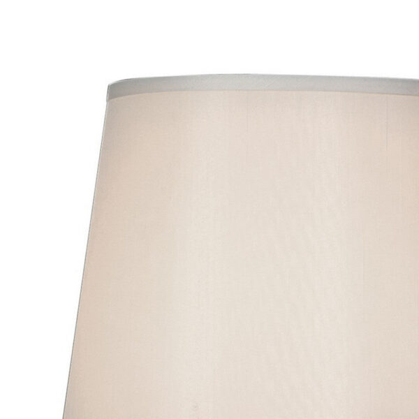 28 Inch Table Lamp, LED Tripod Base, Acrylic and Sand Chrome Finished Metal