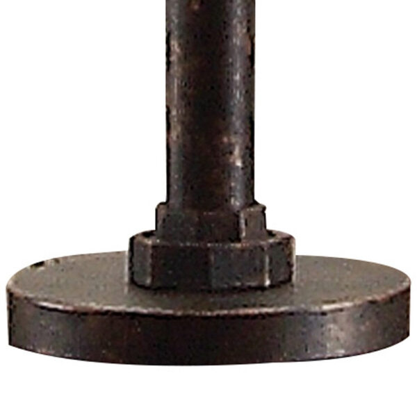 29 Inch Table Lamp, Dome Shade, Industrial Pipe Design, Rustic Bronze
