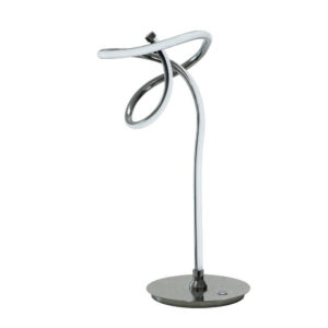 Sea 22 Inch Table Lamp, Accent Twisted LED Light, Modern Style, Chrome Base