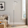 Sea 61 Inch Floor Lamp, Accent Twisted LED, Modern Style, Chrome Base