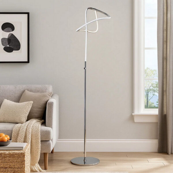 Sea 61 Inch Floor Lamp, Accent Twisted LED, Modern Style, Chrome Base
