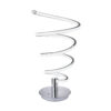 Sun 20 Inch Table Lamp, Accent Twisted Modern Design, LED Light Chrome Base