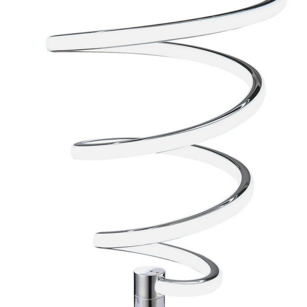 Sun 20 Inch Table Lamp, Accent Twisted Modern Design, LED Light Chrome Base
