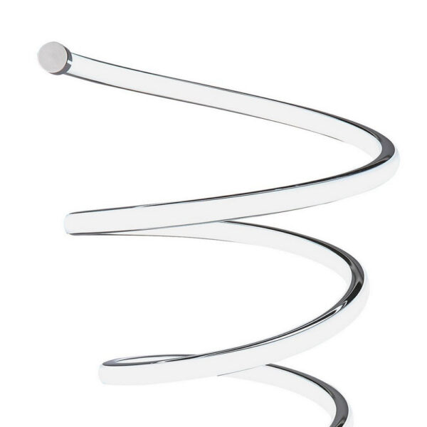 Sun 20 Inch Table Lamp, Accent Twisted Modern Design, LED Light Chrome Base