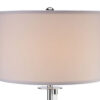 Jame 29 Inch Table Lamp, Drum Fabric Shade, Accent Round Chrome Base