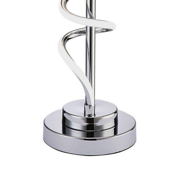 Jame 29 Inch Table Lamp, Drum Fabric Shade, Accent Round Chrome Base