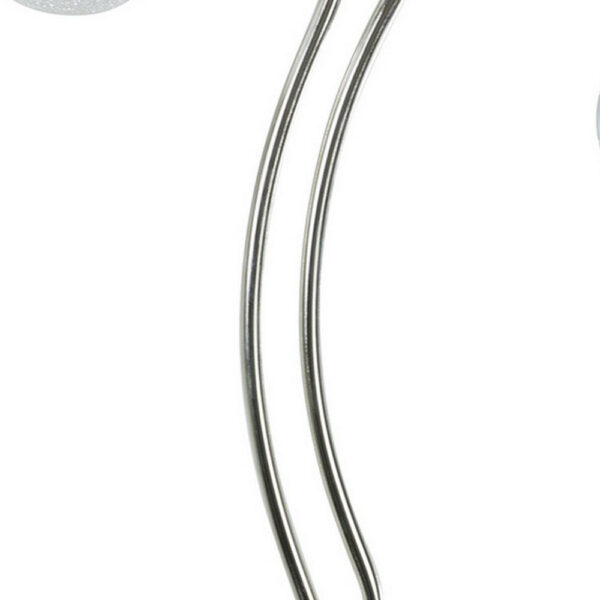 30 Inch Table Lamp, Accent LED Light, Globe Glass Shade, Round Base, Nickel