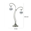 30 Inch Table Lamp, Accent LED Light, Globe Glass Shade, Round Base, Nickel