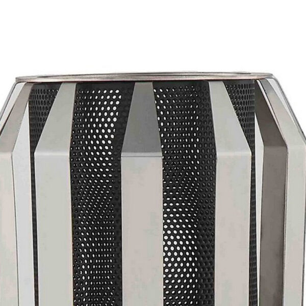 Pin 13 Inch Table Lamp, Accent Cylinder Metal Shade, Round Base, Black