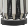 Pin 13 Inch Table Lamp, Accent Cylinder Metal Shade, Round Base, Black