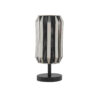 Pin 14 Inch Table Lamp, Accent Cylinder Metal Shade, Round Base, Black
