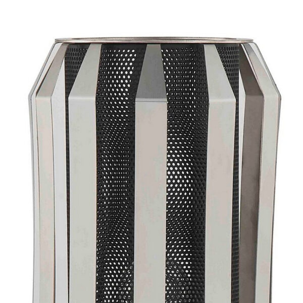 Pin 14 Inch Table Lamp, Accent Cylinder Metal Shade, Round Base, Black